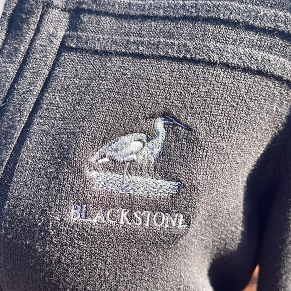 N VO Black Zipper Sweater with Blackstone Emblem  Size M - Picture 2 of 11